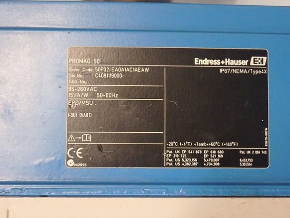 Расходомер Endress+Hauser PROMAG-P 50P32-EF8A1AC2AEAW DN32 РN40 -20C...+130C PTFE Titan