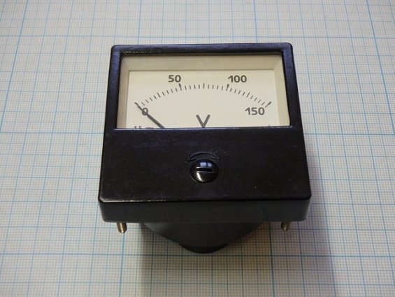Вольтметр М1001 шкала 0-150V Класс точности 1.5 1984г.в СДЕЛАНО В СССР ТУ24-04.4079-82