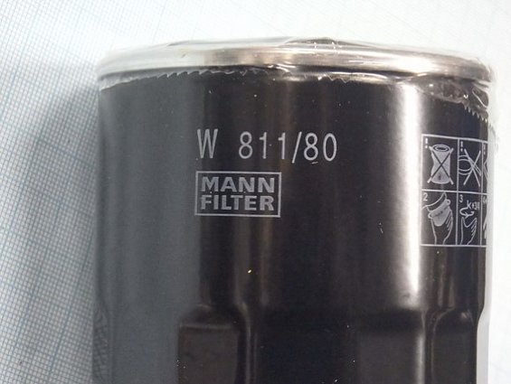 Фильтр масляный mann filter W811/80 двигателя автомобиля Kia Rio