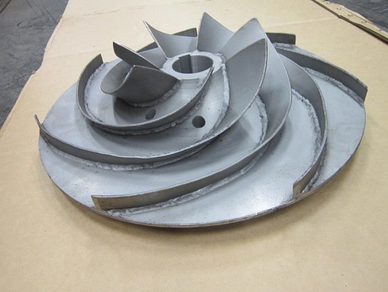 Колесо рабочее impeller насоса fapmo-150-450 из кислотостойкой нержавеющей стали вес-24.5кг
