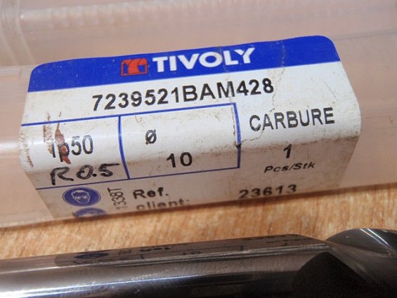 Фреза tivoly 7239521bam428 lp50 Ф10 R0.5 1338t carbure 23613 38xt www.tivoly.com