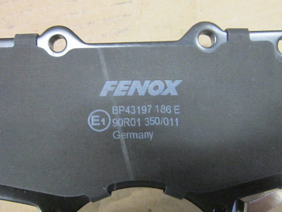 Колодки тормозные передние дисковые fenox bp43197 brake pads toyota 04465-60320 4605a472 4605a481