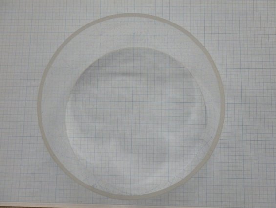 Труба кварцевая прозрачная ТК4 204х5х120мм диаметр наружный 204мм длина высота 120мм