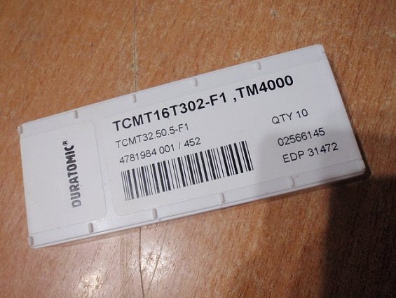 Пластина сменная твердосплавная DURATOMIC tcmt16t302-f1 сплав-tm4000 4781984-001-452 edp-31472