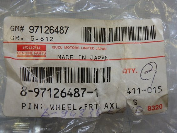 Шпилька 8-97126487-1 8-94336-622-0 ISUZU WHELL FRT AXL M14x1,5 L левая