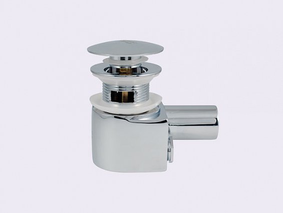 Автоматический донный клапан KG034.1 с переливом. Управление нажатием. Материал: латунь.