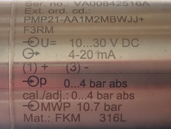Преобразователь давления Endress+Hauser Cerabar PMP21-AA1M2MBWJJ+F3RM 0...4bar 4-20mA 10...30VDC G1/