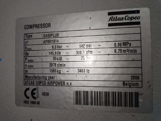 Регулятор контроллер Atlas Copco Elektronikon II 1900071012 для воздушного компрессора GA55PLUS уста