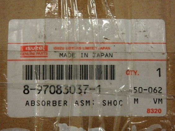 Амортизатор передний ISUZU 8-97083037-1 Z L 1 TOKICO JAPAN