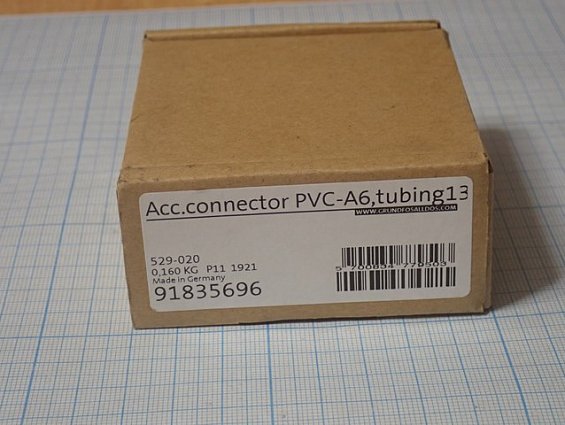 Переходник GRUNDFOS Acc.connector PVC-A6,tubing13 91835696 529-020 DN20 PVC 13/20