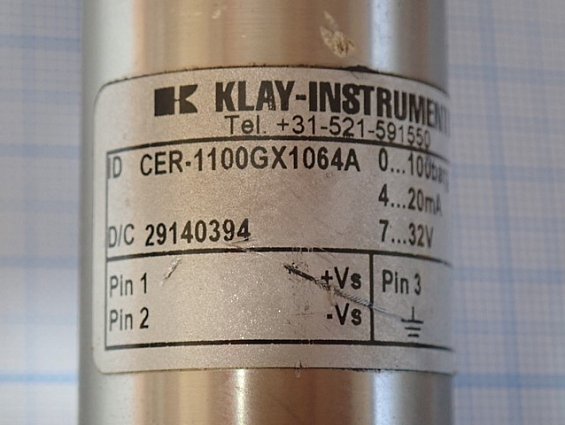 Датчик давления CER-1100GX1064A 0...100bar KLAY-INSTRUMENTS 4...20mA 7...32V