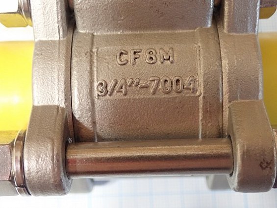 Кран шаровый Flow-Tek BRAY 3/4"-7004 DN20 CF8M RPTFE нержавеющий под приварку -46...+287С