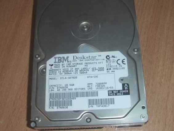 Накопитель жесткий диск винчестер HDD IBM DTLA 307020 20.5 Gb. серия Deskstar БУ