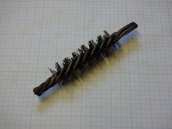 Щетка-ерш стальной Д25х75х120х4.0х0.40мм D25х75х120х4.0х0.40mm диаметр-Ф25мм длина ворса-75мм длина