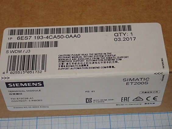Модуль SIEMENS 6ES7 193-4CA50-0AA0 упаковка из 5штук