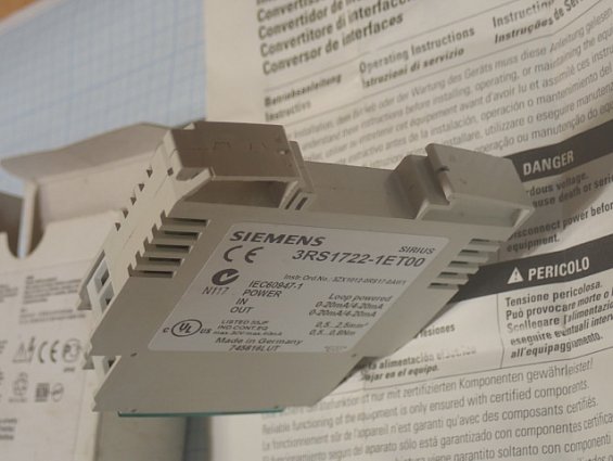 Аналоговый преобразователь SIEMENS 3RS1722-1ET00