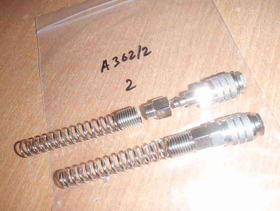 Пневморозетка PNEUMAX A362/2 A362-2 универсальная быстрофиксируемая МИНИ БРС латунь никелерованная