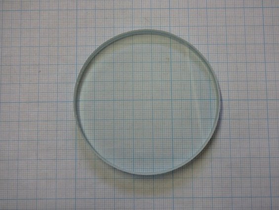 Стекло смотровое иллюминаторное 75х10мм диаметр 75мм толщина 10мм тип-А ГОСТ21836-88