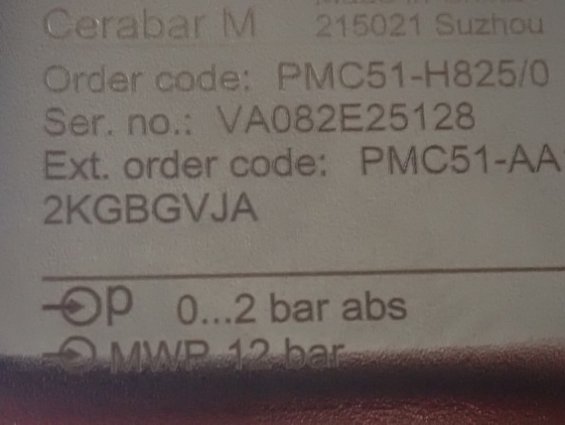 Преобразователь давления PMC51-H825/0 PMC51-AA12QA2KGBGVJA Endress+Hauser Cerabar M 0...2bar 4-20mA