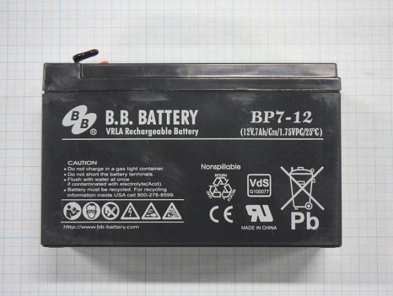 Аккумуляторная батарея B.B.BATTERY BP7-12 12V 7Ah