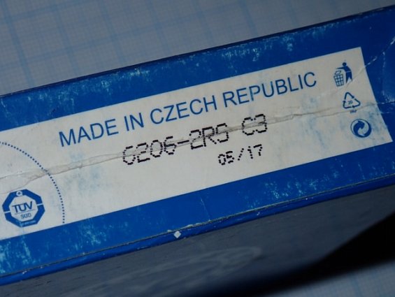 Подшипник ZKL 6206-2RS С3 MADE IN CZECH REPUBLIC