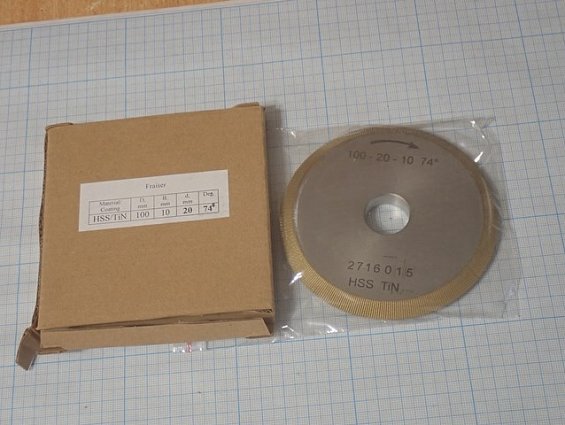 Фреза 74градуса для заточки ножей барабанной свеклорезки Maguin DRUM BEET SLICER 2000-600-60 Fraiser