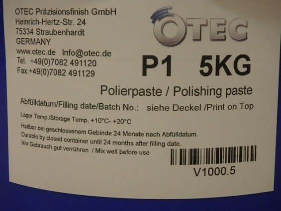 Паста полировальная OTEC P1 5KG V1000.5 GERMANY
