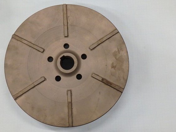 Колесо рабочее impeller насоса pompes-moret mp250-200-400 из кислотостойкой нержавеющей стали