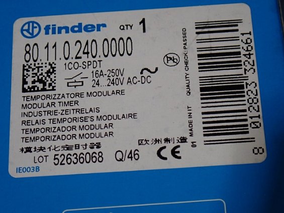 Реле времени finder 80.11.0.240.0000 MADE IN IT