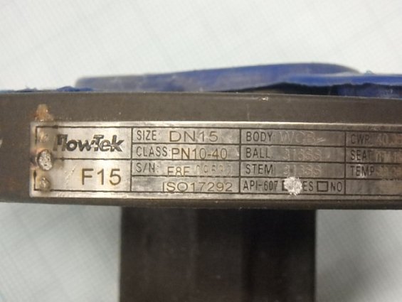 Кран BRAY Flow-Tek F15 DN15 PN10-40 +185C шаровый шаровой запорный c ручным управлением корпус углер