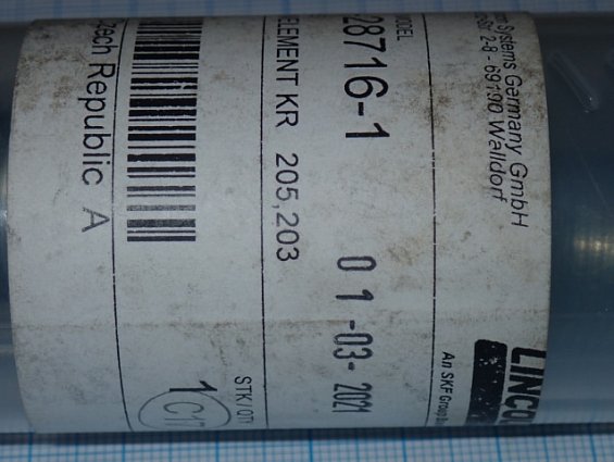 Насосный элемент SKF-LINCOLN 655-28716-1 PUMPENELEMENT KR 205,203 лубрикатора SKF-LINCOLN