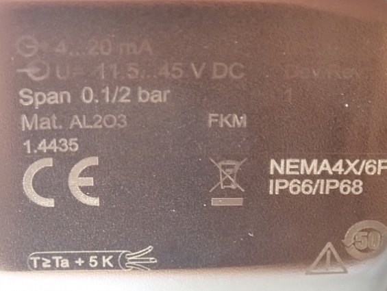 Преобразователь давления PMC51-H825/0 PMC51-AA12QA2KGBGVJA Endress+Hauser Cerabar M 0...2bar 4-20mA