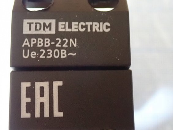Кнопка TDM APBB-22N 230B d22mm I-O SQ0704-0021