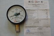 Мановакуумметр ФИЗТЕХ МВП3-Уф -0.1-0-0.9MPa Ф100мм IP40 Кл.т.1.5 М20х1.5 ГОСТ2405-88