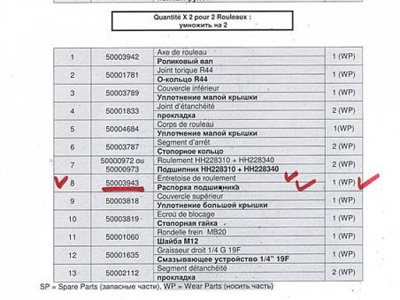 Распорка подшипника EVOLUTION 50003943 Entretoise de roulement ролика гранулятора свекловичного жома