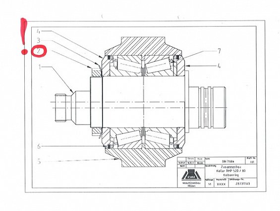 Гайка вала Munch RMP520/80 Wellenmutter оси ролика гранулятора древесных опилок