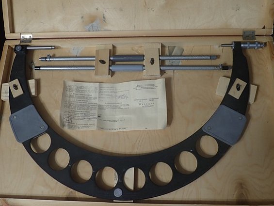 Микрометр гладкий МК600 1класс 500-600мм 0.01мм 1983г. №38066 ГОСТ6507-78