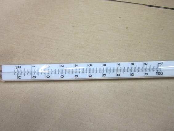 Термометр ТТ П-4 0...+100гр.С длина нижней части 155мм стеклянный ртутный прямой технический