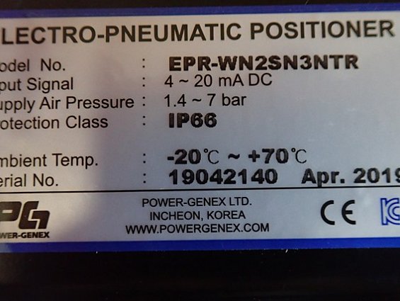 Электропневмопозиционер Power-Genex epr-wn2sn3ntr ELECTRO-PNEUMATIC POSITIONER 4-20mA