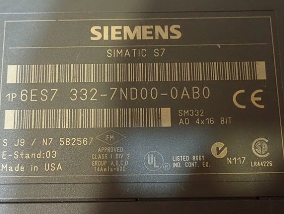Модуль Siemens 6es7 332-7nd00-0ab0 бывший в употреблении исправен гарантия качества