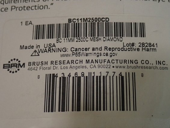 Гибкий хон FLEX-HONE BRM BC11MM 2500C MESH DIAMOND BRUSH RESEARCH MANUFACTURING CO.