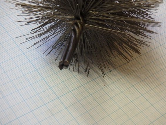 Щетка-ерш стальной Д96х90х150х3.0х0.3мм D96х90х150х3.0х0.3mm диаметр-Ф96мм длина ворса-90мм длина об