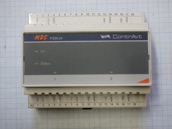 Блок питания модульный источник mds psm-24 ~220В 50Гц =24В двухканальный для питания модулей