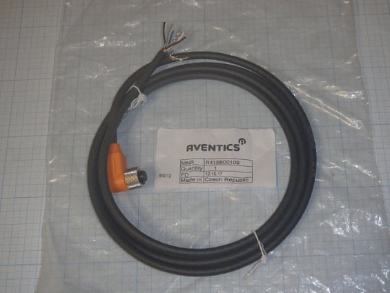 Кабель Aventics R419800109 m12 5-конт connecting cable m12-ed02-L2.5m длина кабеля 2.5m