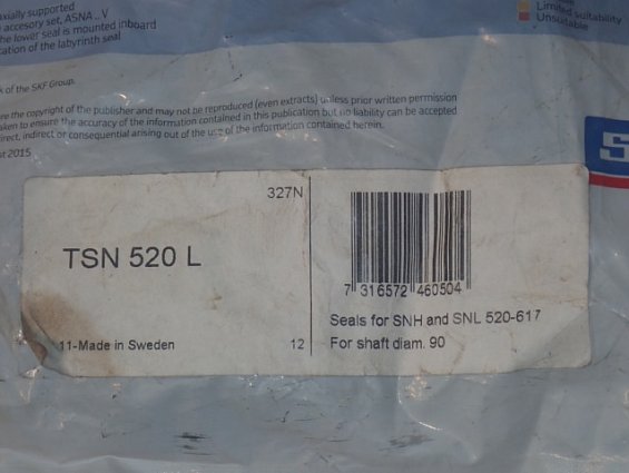 Уплотнение корпуса SKF TSN520L Seals for SNH and SNL 520-617 For shaft diam.90 комплект