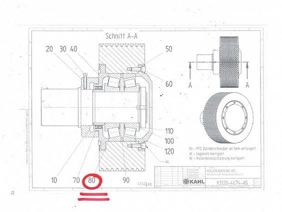 Конический роликоподшипник KAHL K6215-0151 0080 KEGELROLLENLAGER