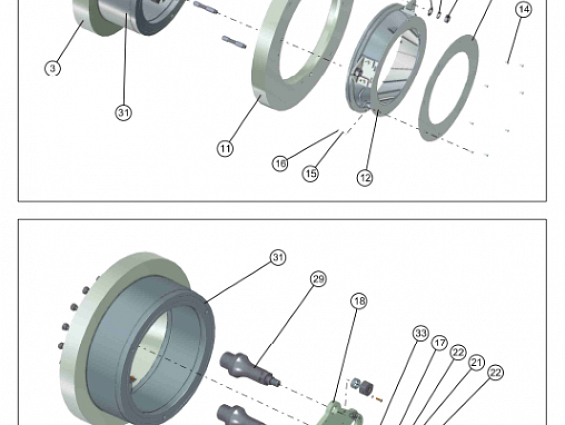 Пружинная шайба Evolution 50000562 W33 пресс гранулятора Promill-1802 1800 1801 EVOLUTION-8250 EVOLU