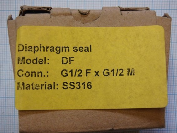 Мембранный разделитель diaphragm seal DF-tm-UJ-G1/2(вну)-G1/2(вне) G1/2FхG1/2M -45С+260С