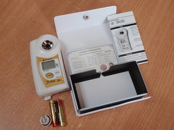 Рефрактомер PAL-alpha цифровой бриксомер карманный диапазон измерения 0-85%brix точность 0.2%brix