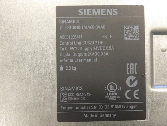 Модуль SIEMENS 6SL3040-1MA00-0AA0 CU320-2 DP НОВЫЙ БЕЗ ОРИГИНАЛЬНОЙ УПАКОВКИ